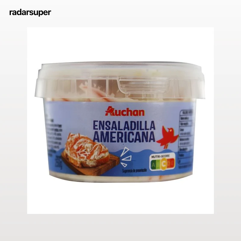 AUCHAN Ensalada americana pasteurizada, lista para consumir 250 g. Producto Alcampo
