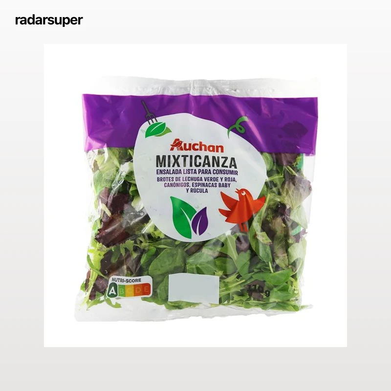 AUCHAN Ensalada Mixticanza bolsa de 110 g. Producto Alcampo