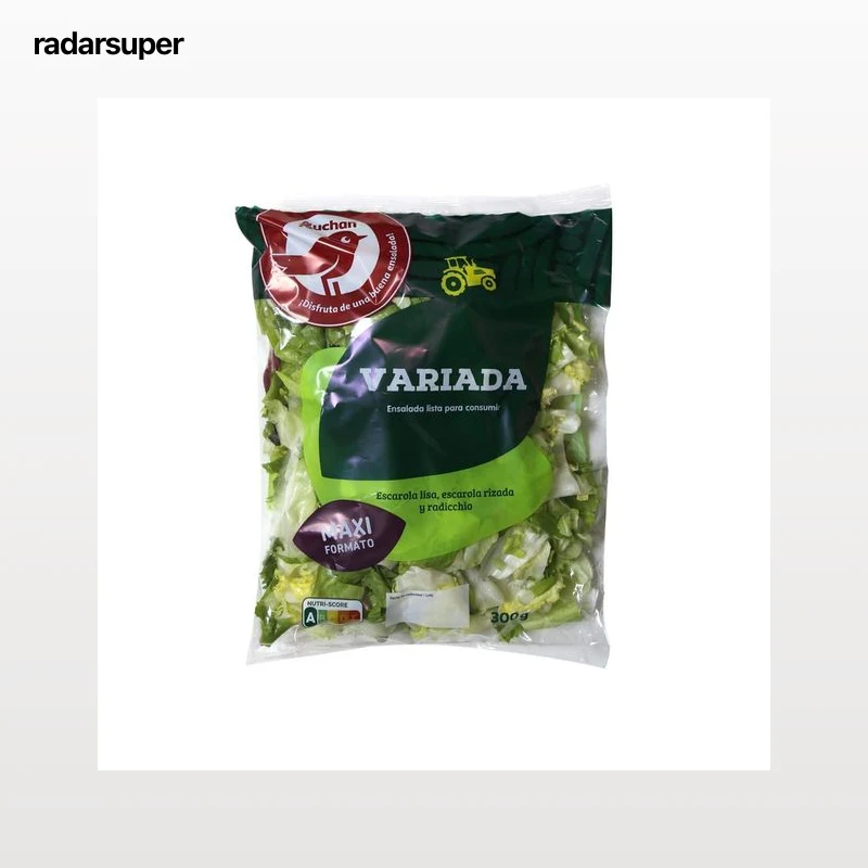 AUCHAN Ensalada Variada Maxi Bolsa de 300 g. Producto Alcampo