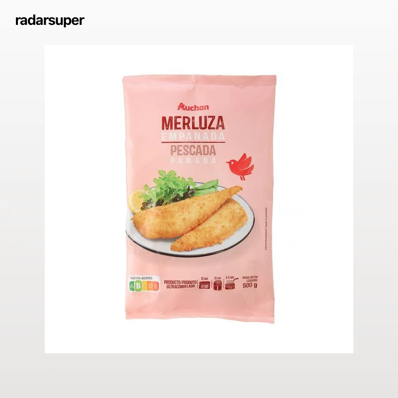 AUCHAN Filete de merluza empanada 500g