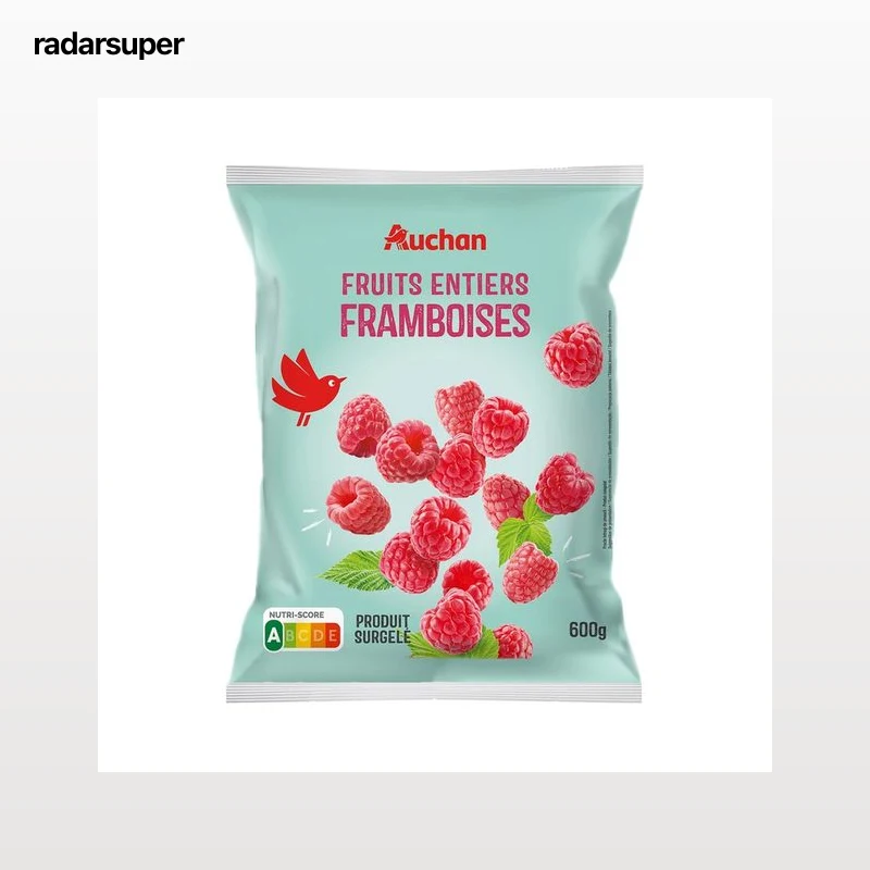 AUCHAN Frambuesas enteras ultracongeladas 600g