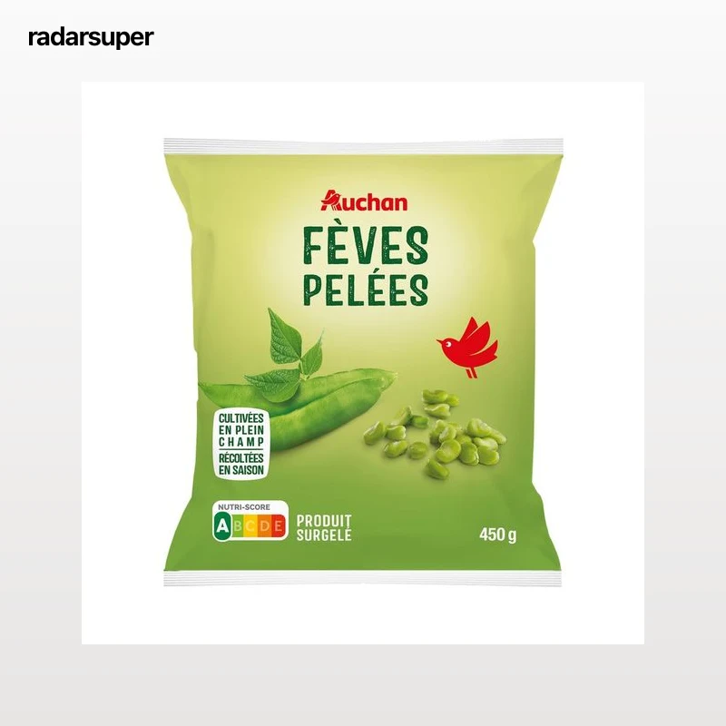 AUCHAN Habas peladas ultracongeladas 450 g Producto Alcampo.
