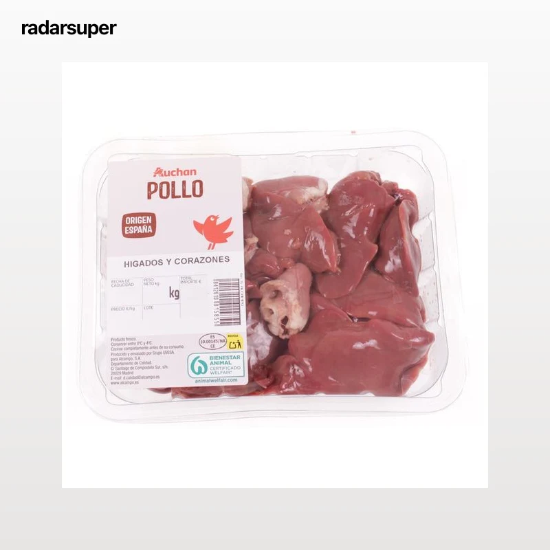 AUCHAN Higaditos de pollo bandeja. Producto Alcampo