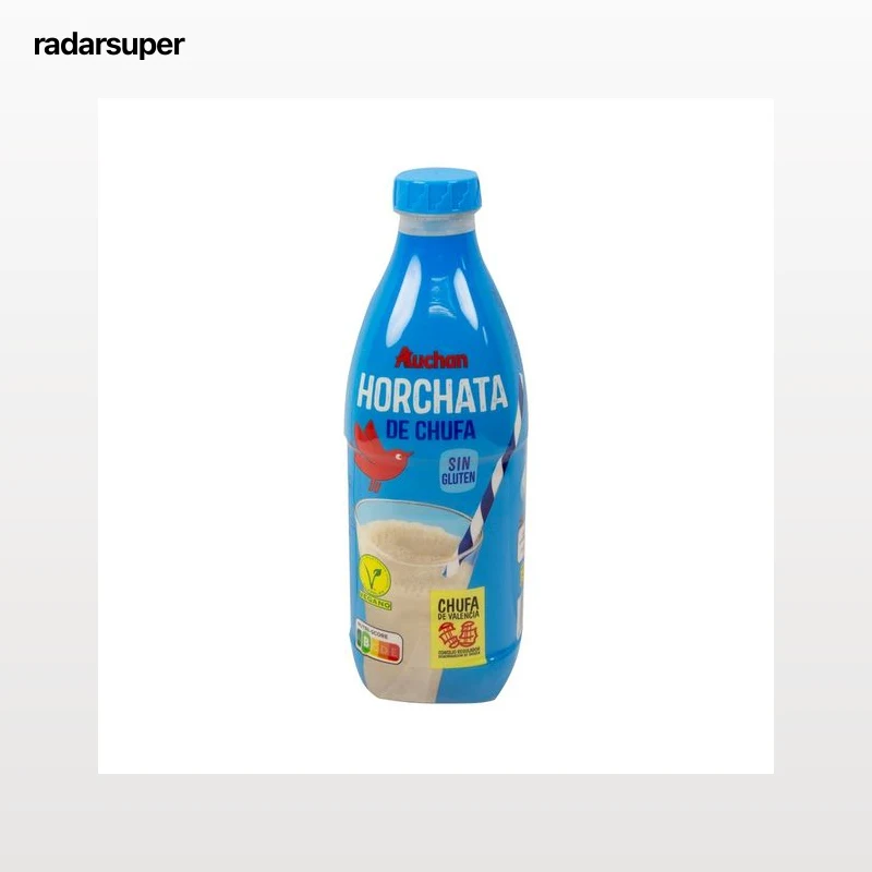 AUCHAN Horchata de chufa con denominación de origen Chufa de Valencia botella de 1 l Producto Alcampo