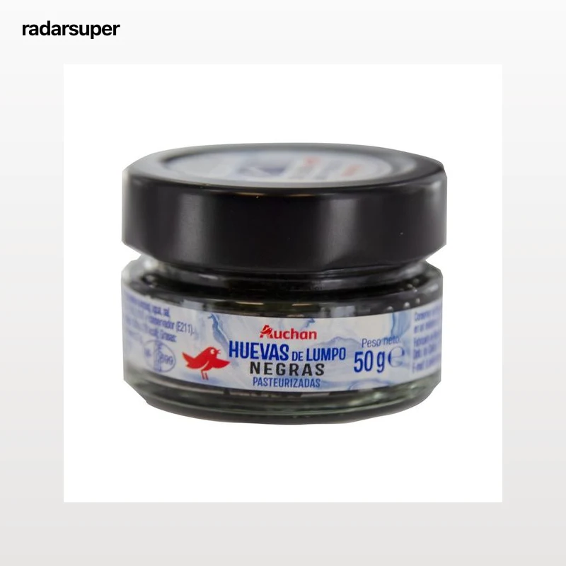 AUCHAN Huevas negras de lumpo procedentes de pesca sostenible certificada (MSC) 50 g Producto Alcampo.
