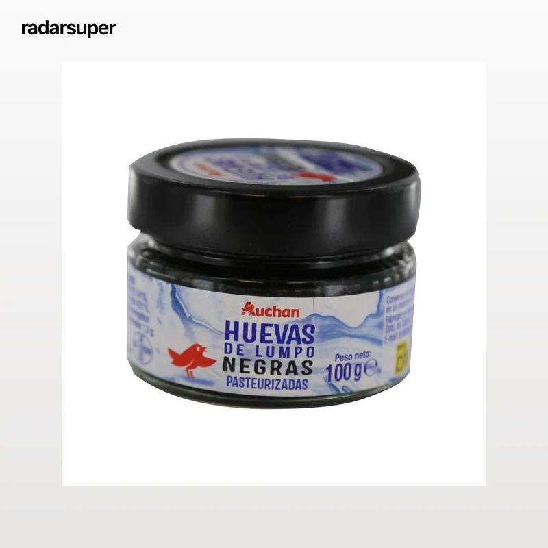 AUCHAN Huevas negras de lumpo procedentes de pesca sostenible cetificada (MSC) 100 g Producto Alcampo.