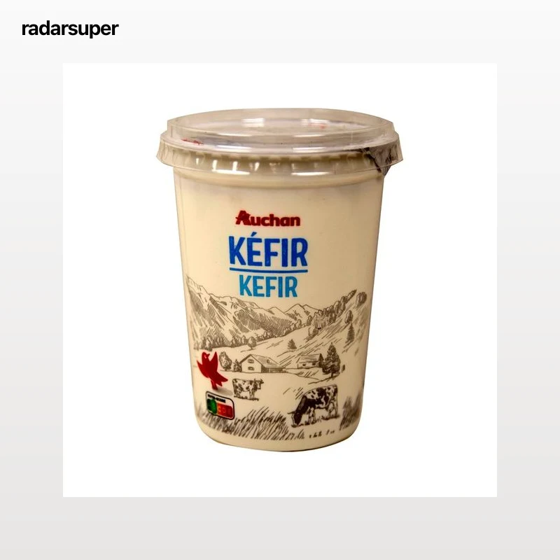 AUCHAN Leche fermentada de vaca con fermentos del kéfir 500 g. Producto Alcampo