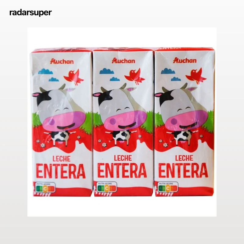 AUCHAN Leche mini entera 6 x 200 ml Producto Alcampo.