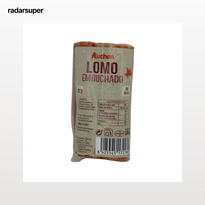 AUCHAN Lomo embuchado en tacos 300 g. Producto Alcampo