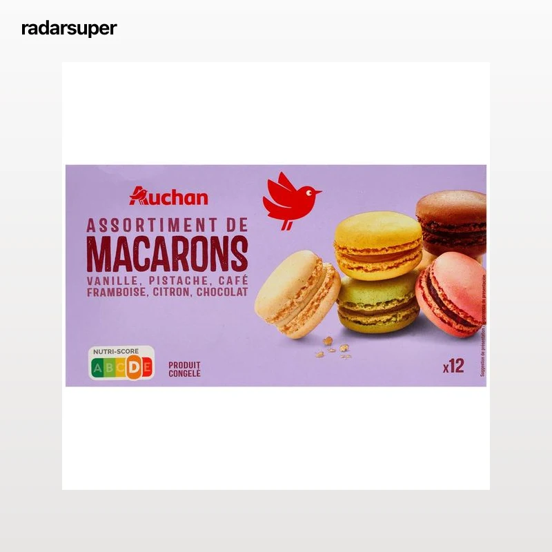 AUCHAN Macarons surtidos 12 uds. 154 g Producto Alcampo.