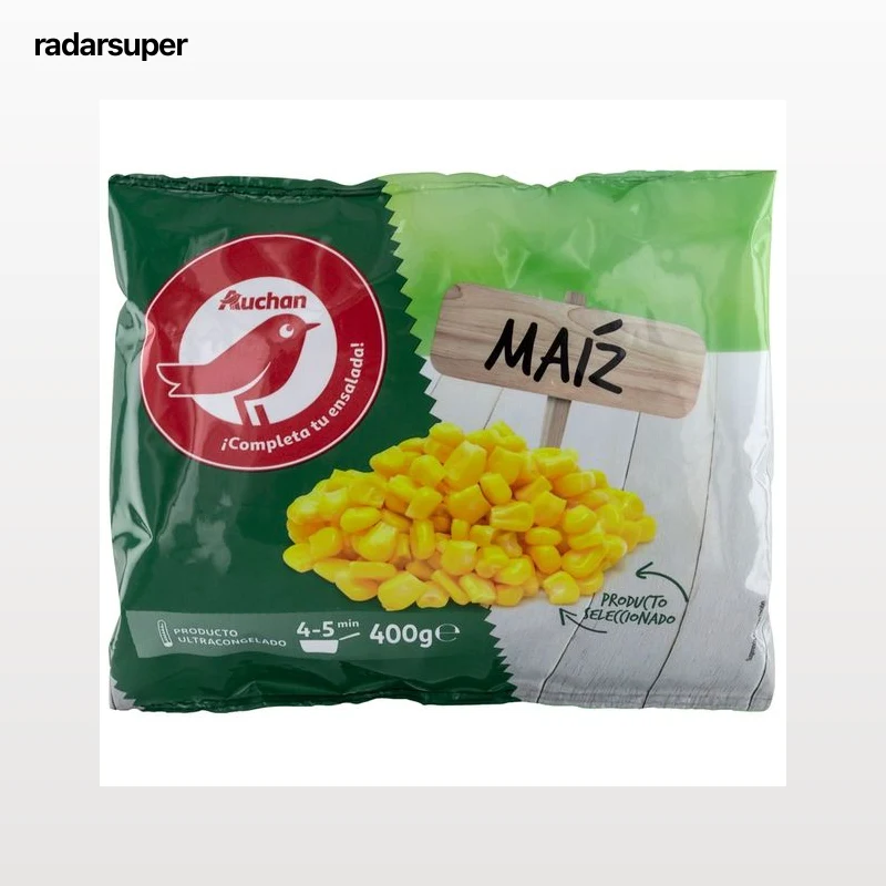 AUCHAN Maíz dulce en grano, ultracongelado 400 g. Producto Alcampo