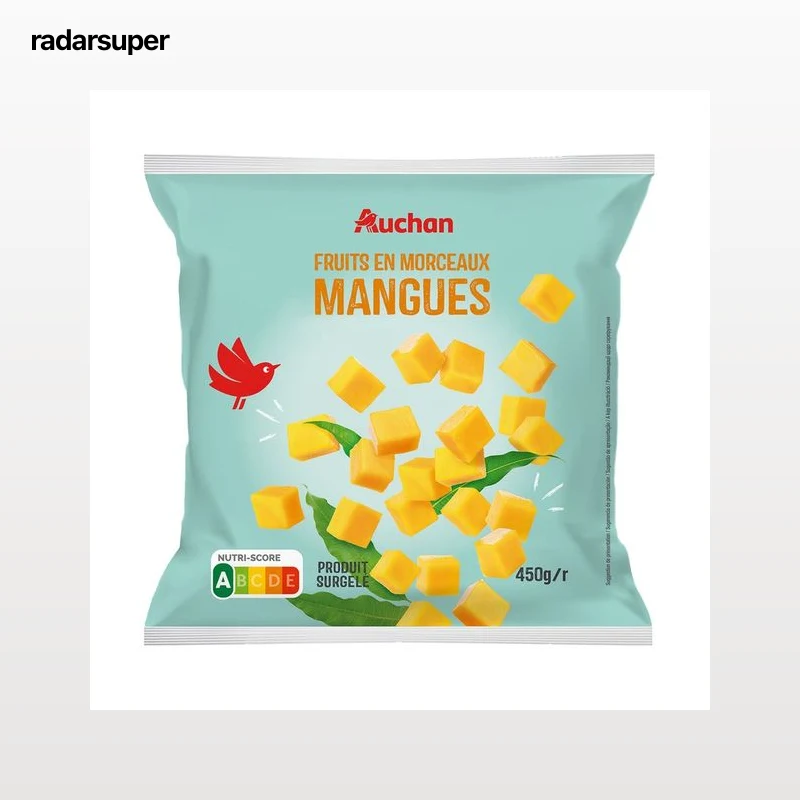 AUCHAN Mango troceado ultracongelado 450 g.