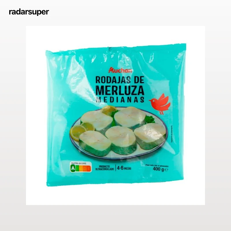 AUCHAN Merluza en rodajas medianas 400 g. Producto Alcampo