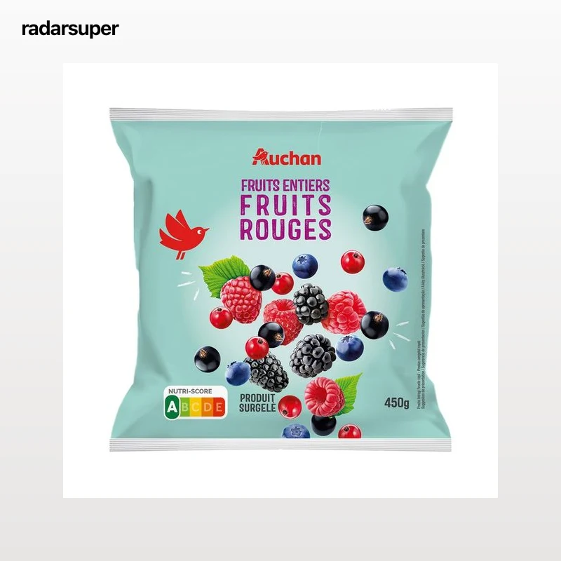 AUCHAN Mezcla de frutos rojos ultracongelados 450 g Producto Alcampo.
