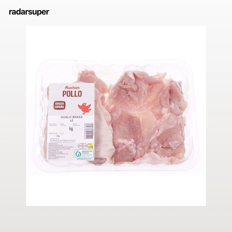 AUCHAN Muslos de pollo para brasa x2. Producto Alcampo