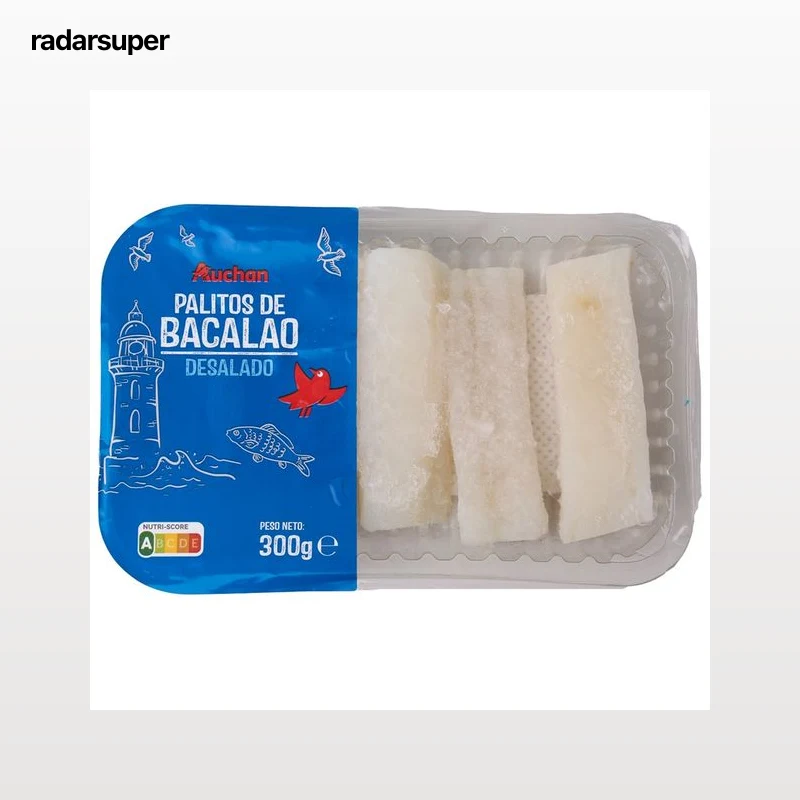 AUCHAN Palitos de bacalao desalado 300 g Producto Alcampo.