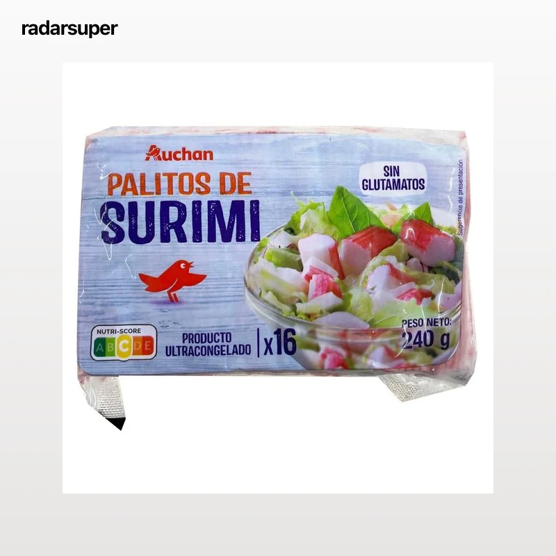 AUCHAN Palitos de surimi con cangrejo 240 g. Producto Alcampo