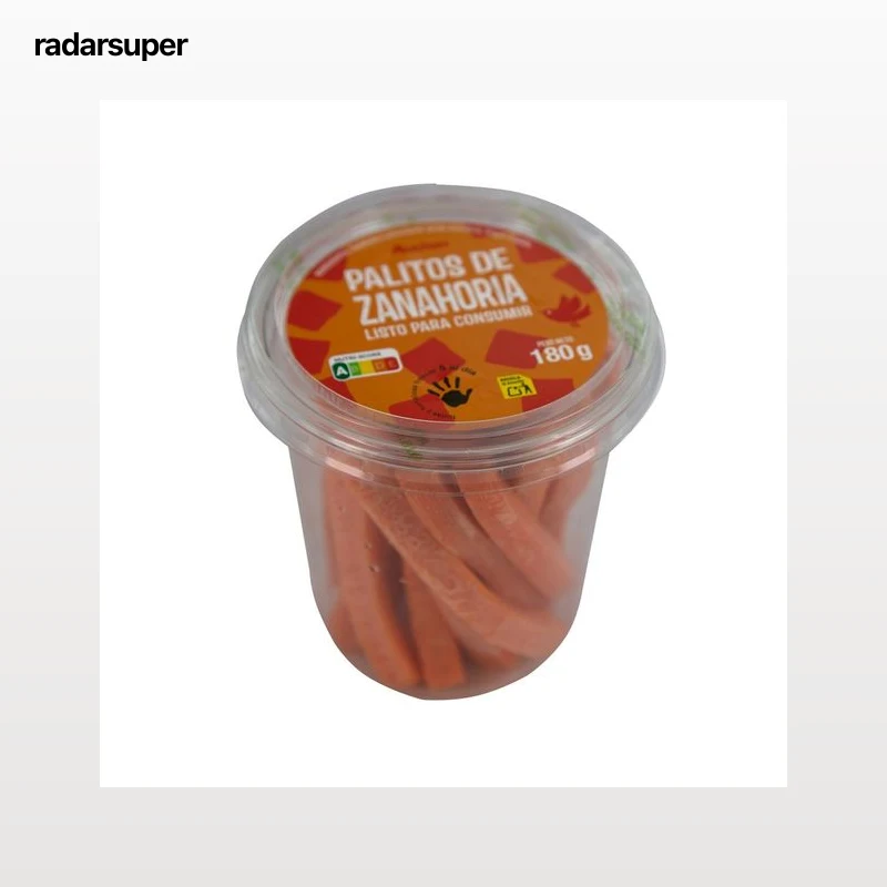 AUCHAN Palitos de zanahoria listos para consumir 180 g. Producto Alcampo