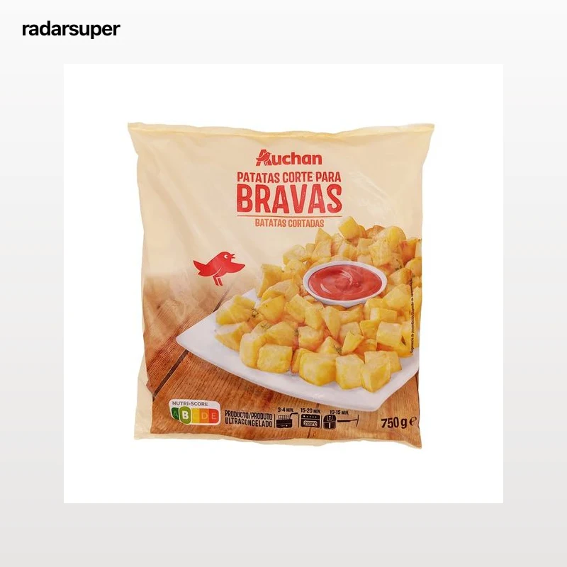 AUCHAN Patatas corte para bravas 750 g Producto Alcampo.