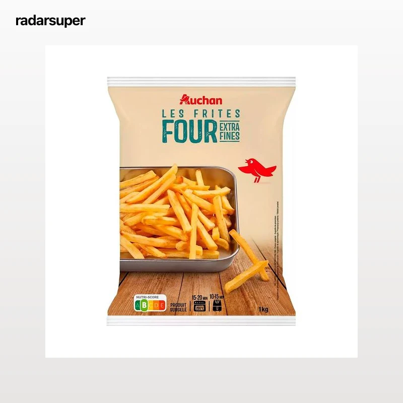 AUCHAN Patatas fritas extra finas Horno 1 kg. Producto Alcampo.