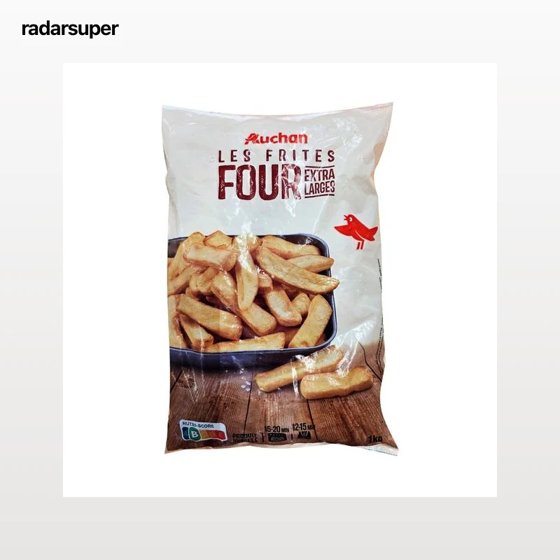 AUCHAN Patatas fritas extra grandes horno 1 kg Producto Alcampo.