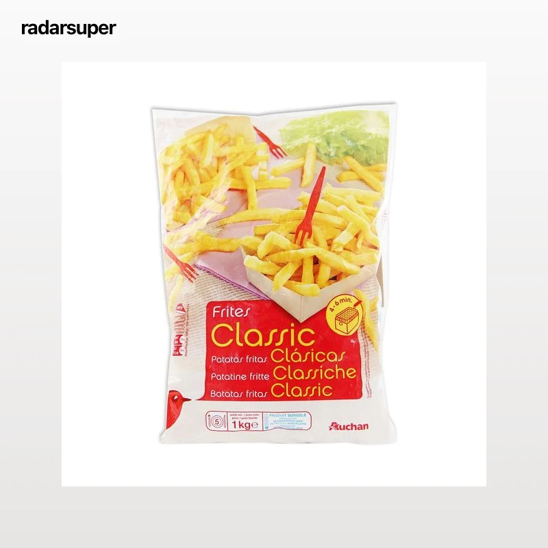 AUCHAN Patatas prefritas, ultracongeladas y de corte clásico 1 kg. Producto Alcampo