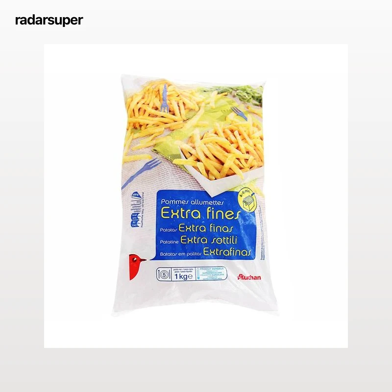 AUCHAN Patatas prefritas y ultracongeladas, con corte extrafino 1 kg. Producto Alcampo