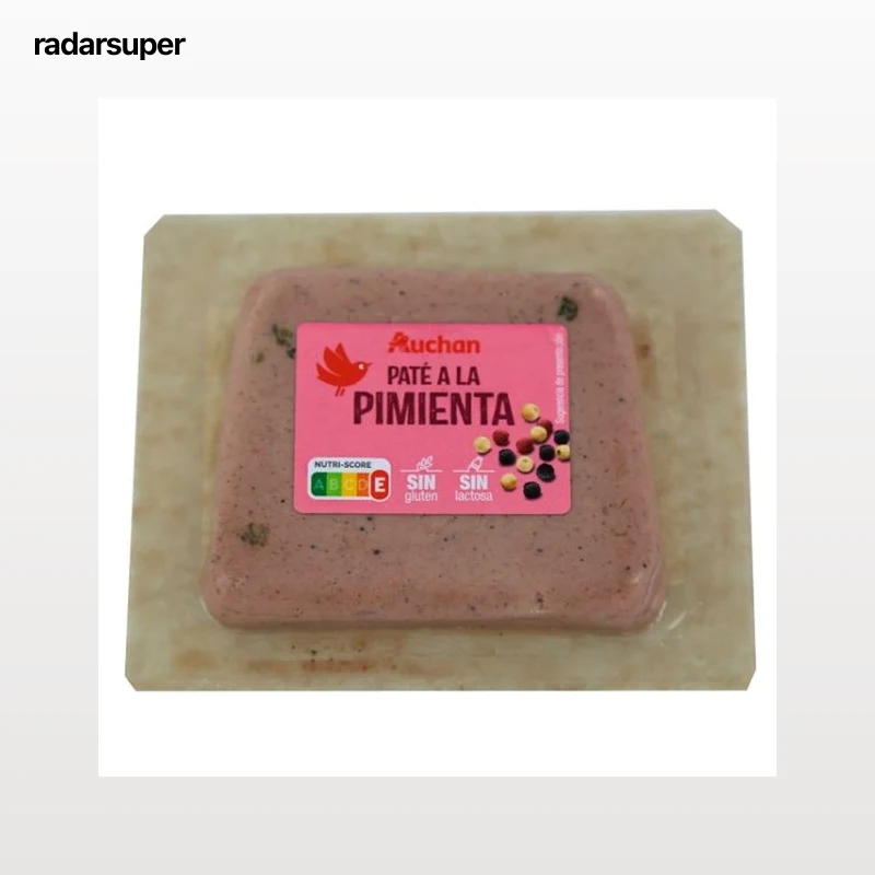 AUCHAN Paté a la pimienta, sin gluten y sin lactosa 75 g. Producto Alcampo