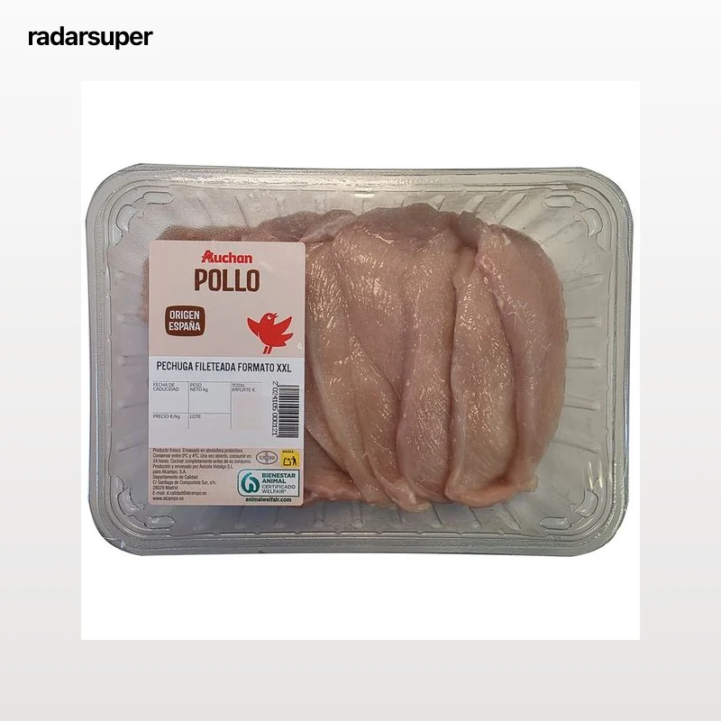 AUCHAN Pechuga fileteada 12-16 uds Producto Alcampo.