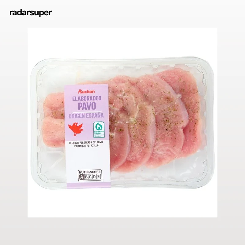 AUCHAN Pechuga de pavo al ajillo al peso Producto Alcampo.