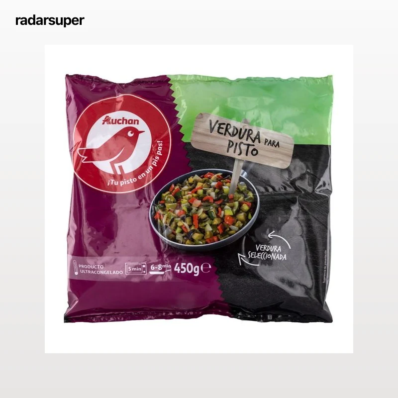 AUCHAN Preparado de verduras para pisto 450 g. Producto Alcampo