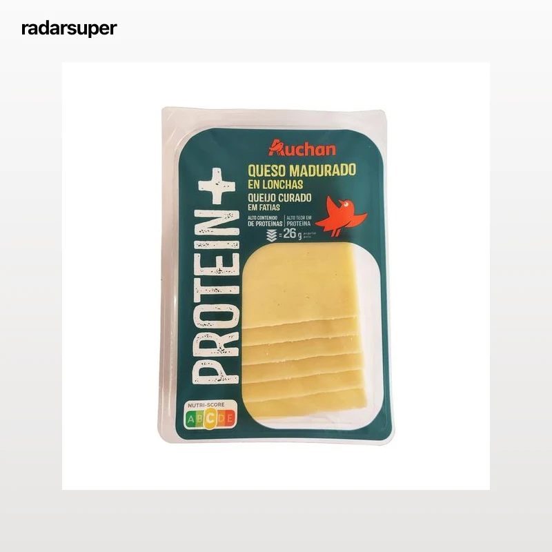 AUCHAN Queso curado en lonchas con extra de proteínas 150 g. Producto Alcampo
