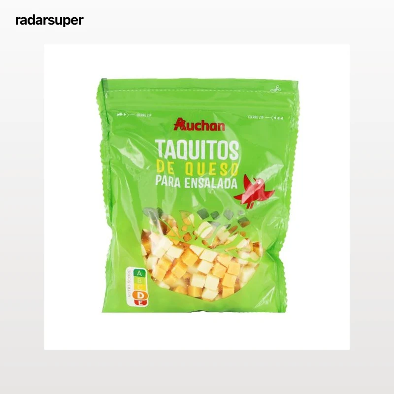 AUCHAN Queso para ensalada fresco en tacos 200 g. Producto Alcampo