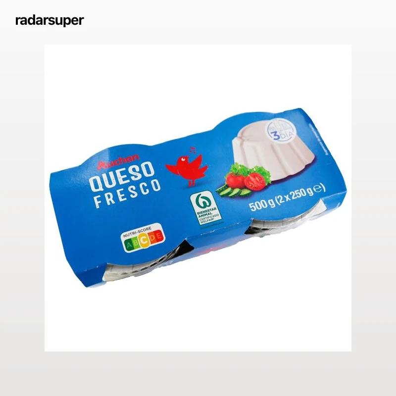 AUCHAN Queso fresco tarrina de 250 g. pack de 2 uds. Producto Alcampo