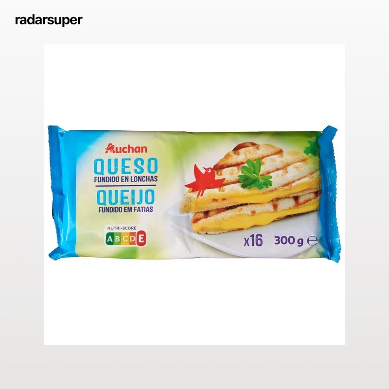 AUCHAN Queso fundido en lonchas 16 uds. 300 g. Producto Alcampo