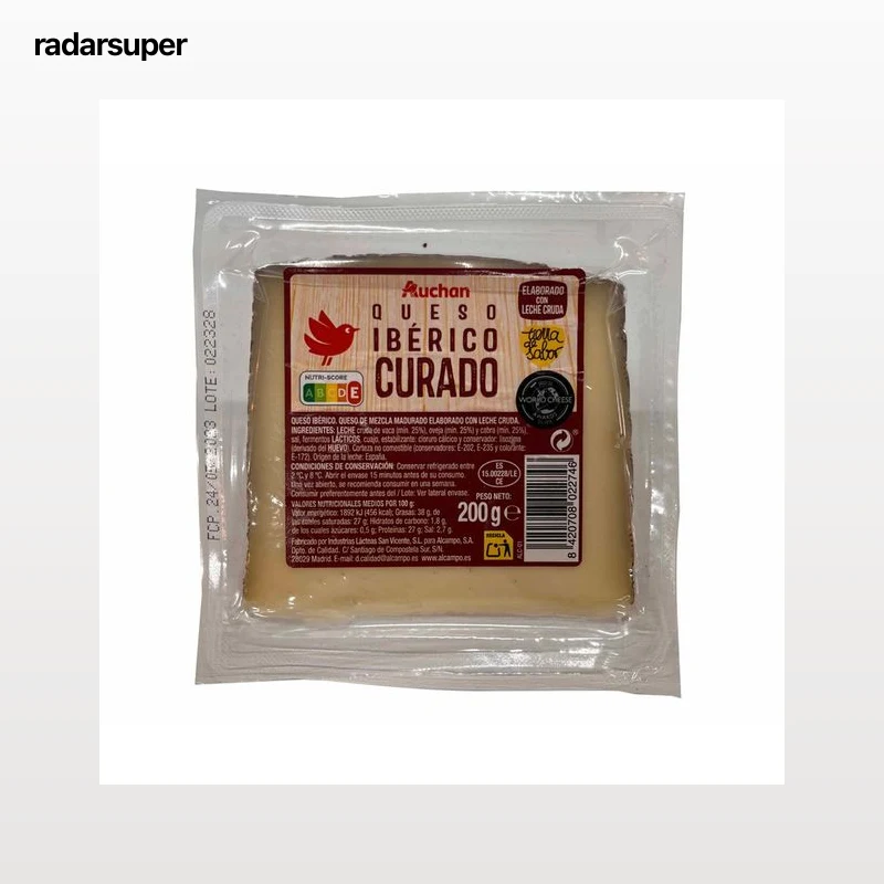 AUCHAN Queso mezcla curado 200 g. Producto Alcampo