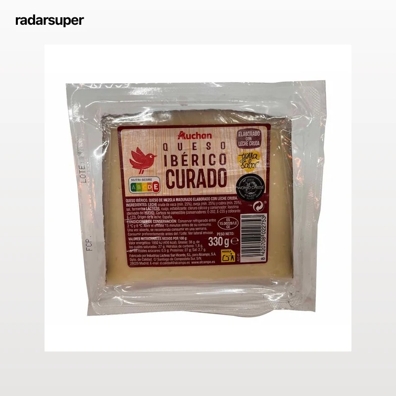 AUCHAN Queso mezcla curado 330 g. Producto Alcampo