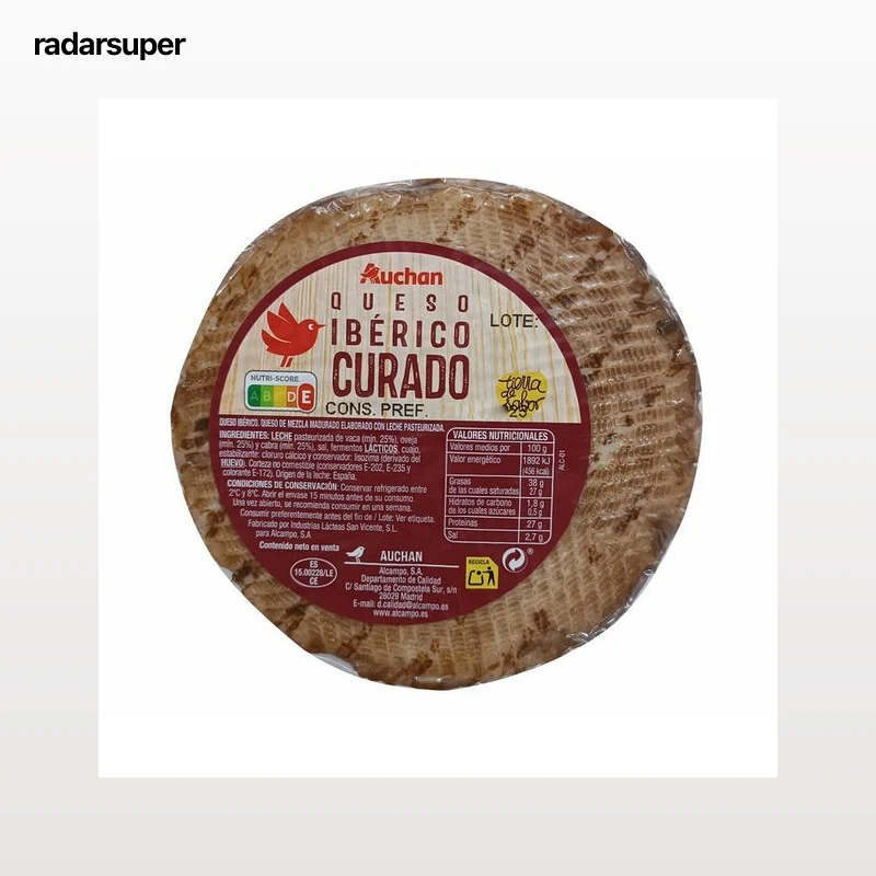 AUCHAN Queso mezcla curado, mini Producto Alcampo.