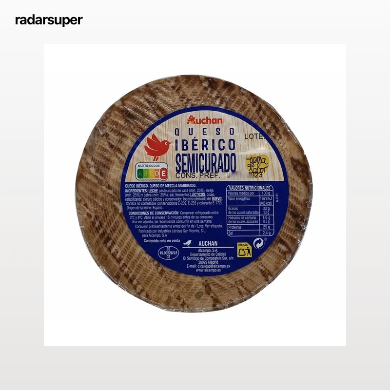 AUCHAN Queso mezcla semicurado,  mini Producto Alcampo.