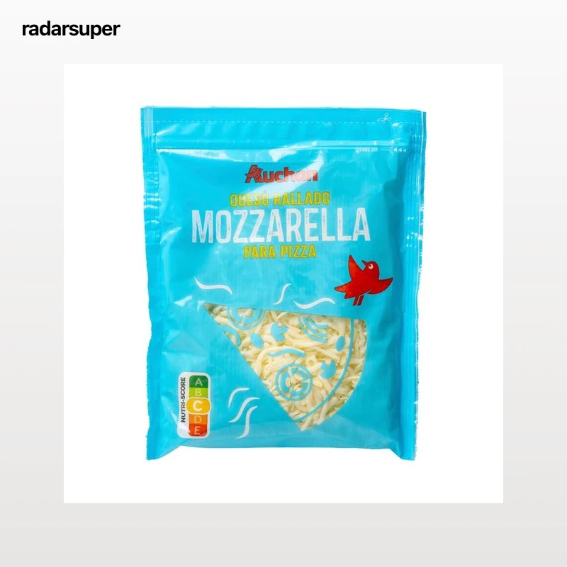 AUCHAN Queso mozzarella rallado especial pizzas 200 g Producto Alcampo.