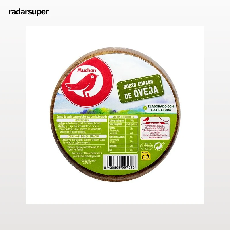 AUCHAN Queso de oveja curado, mini Producto Alcampo.