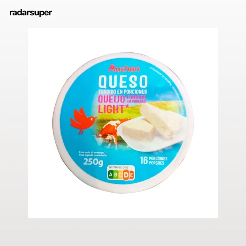 AUCHAN Queso en porciones light 16 uds. 250 g. Producto Alcampo