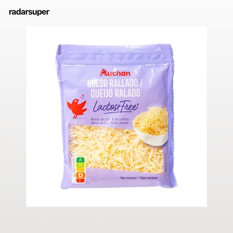 AUCHAN Queso rallado gouda sin lactosa 150 g Producto Alcampo.
