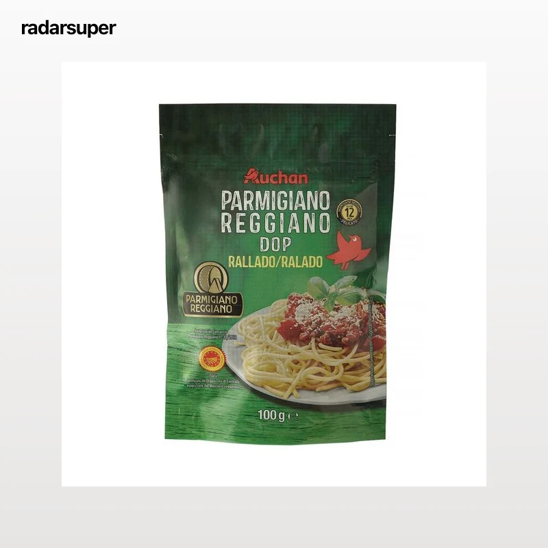 AUCHAN Queso rallado parmigiano con denominación de origen protegida (DOP) 100 g Producto Alcampo.