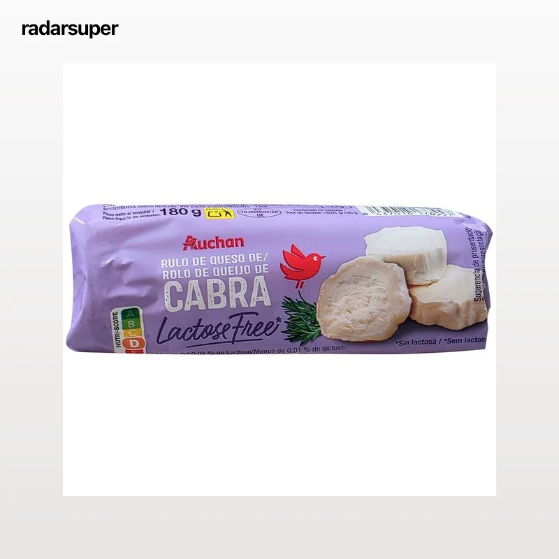AUCHAN Queso rulo de cabra sin lactosa 180 g Producto Alcampo.