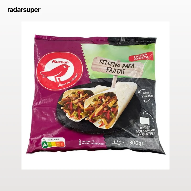 AUCHAN Relleno para fajitas con verduras seleccionadas 300 g. Producto Alcampo