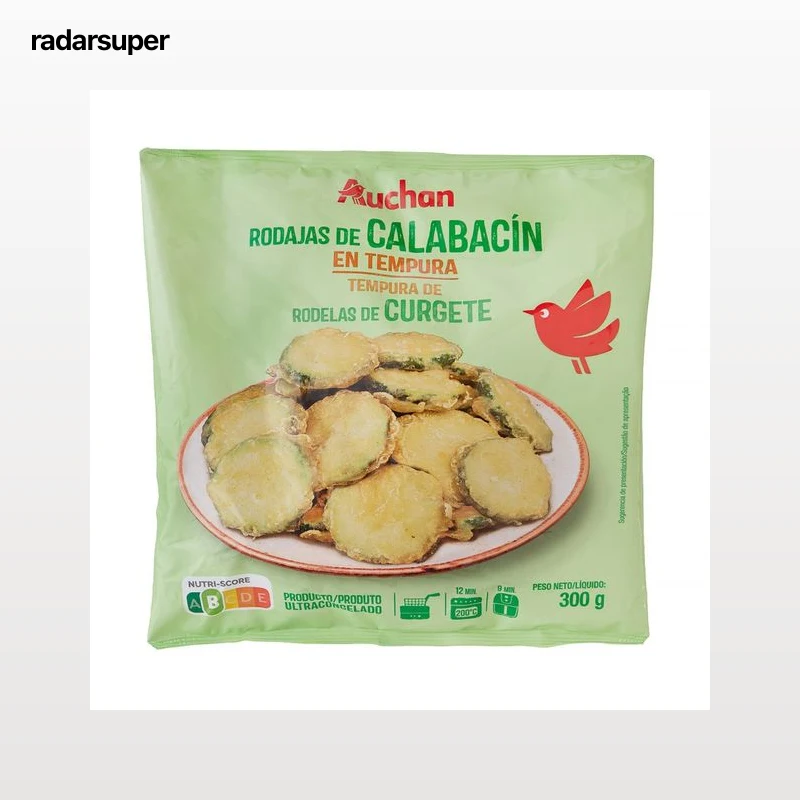 AUCHAN Rodaja de calabacín en tempura 300 g.