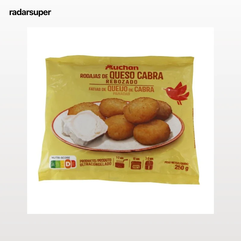 AUCHAN Rodaja de queso de cabra empanado 250 g.