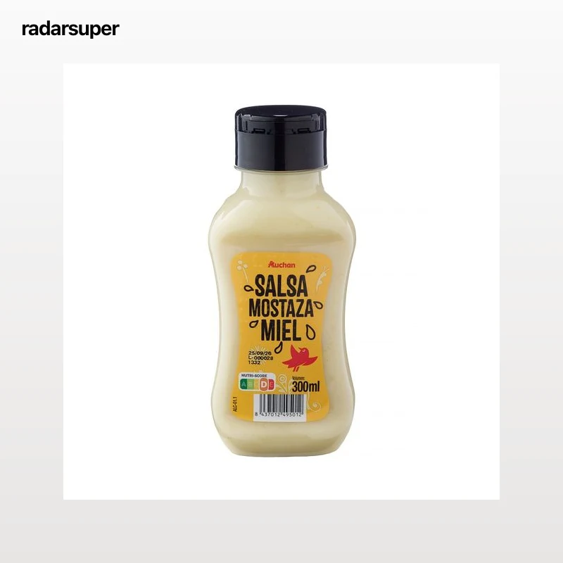 AUCHAN Salsa de mostaza y miel 300 ml Producto Alcampo.