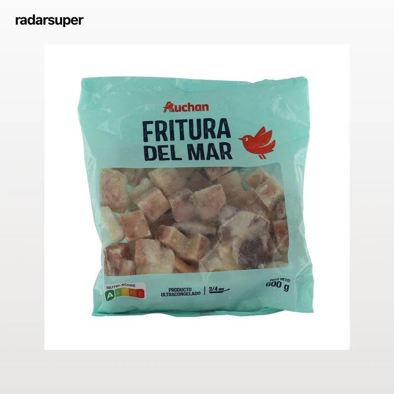 AUCHAN Selección de productos del mar de tamaño pequeño, perfectos para enharinar 600 g. Producto Alcampo